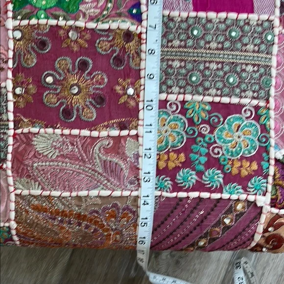 Colorful Patchwork Footstool - Picture 8 of 12